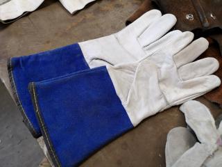 Assorted Leather Welding Coats, Gloves, Arm Protection