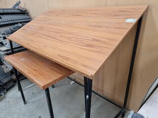 Angled Drafting / Artwork / Drawing Table w/ 2nd Small Table