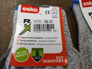 5x Pairs of Esko Razor X500 Work Safety Gloves, Size 10