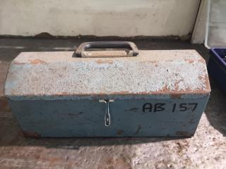 Steel Tool Box w/ Assorted Compression Testing Gauges & Components