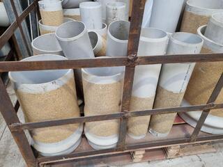 Assorted PVC Pipe Connectors, Fittings, w/ Steel Crate