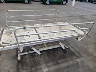 Adjustable Mobile Medical Bed Frame, Faulty