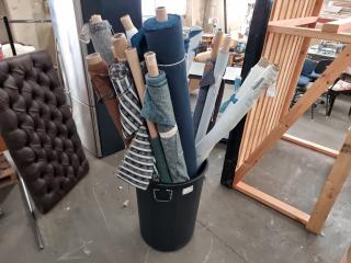 19 Reels of Assorted Upholstery Fabrics