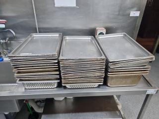 Large Lot of Stainless Trays