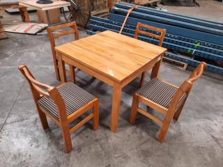 Stylish Macrocarpa Cafe Table and Chairs Set