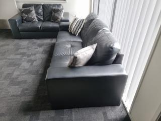 Three Seater Leather Look Couch