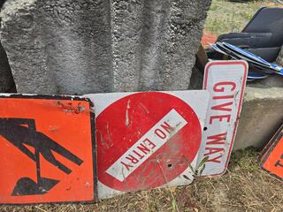 9 x Road Works Signs 