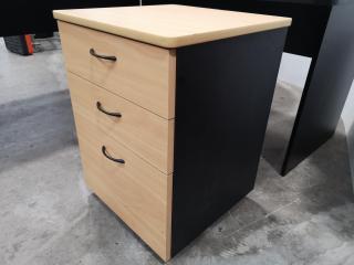 L-Shaped Office Corner Desk Workstation w/ Chair & Mobile