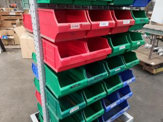 Heavy Duty Mobile Maxi Bin Parts Storage Rack