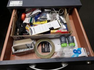 Office Mobile Drawer w/ Contents of Office Supplies