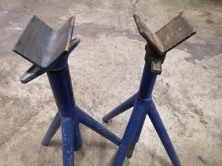 2x Heavy Duty Workshop Material Support Stands