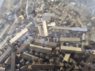 Assorted Brass Terminal Blocks, Nuts, Washers, Bulk Lots