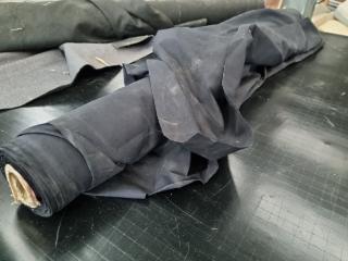 2x Rolls of Black Fabric Material
