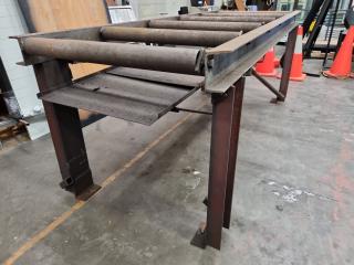 Large Steel Roller Table
