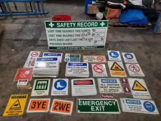 Large Assortment of Safety Signage