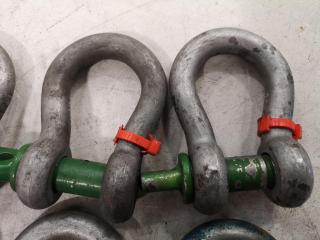 6x Lifting Bow Shackles, 4.75-Ton capacity