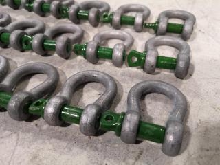 16x Lifting Bow Shackles, 1-Ton Capacity