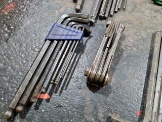 Assorted Allen Hex Key Sets & Loose Tools