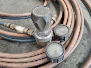 Length of Welding Gas Hose w/ Regulators & Partial Torch