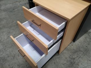 Office Desk Workstation w/ Mobile Drawer & Chair