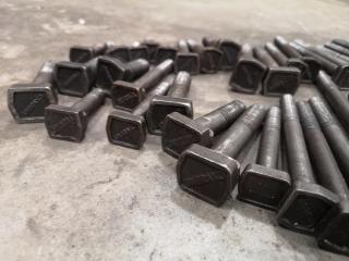 57x Mill Lockdown Bolts, Assorted Lengths & Sizes