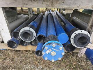 Assorted Blue Poly Pipe Sections