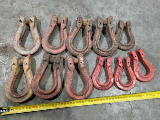11x Lifting Hooks, Assorted Sizes