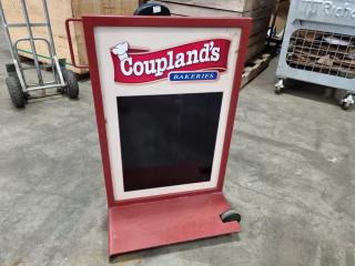 Heavy Steel Mobile Sidewalk Retail Sign Frame