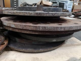 30+ Assorted Heavy Industrial Pipe Covers and Rings