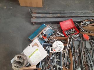 Large Assortment of Workshop Handtools/Supplies