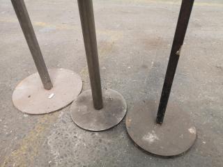 3x Assorted Workshop Material Support Stands