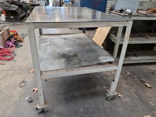 All Steel Workshop Workbench Table Trolley