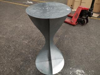 Unique Custom Made Galvanised Steel Cafe Table or Display Stand