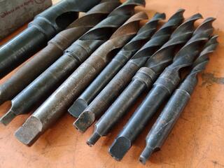 9x Assorted Morse Taper Drills