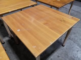 5x Wood Topped Cafe Tables