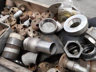 Pallet of Assorted Industrial Pipe Fittings, Rings, Couplings, Gaskets & More