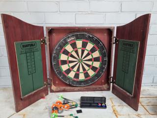 Ranfurly 450mm Dart Board w/ Wall Cabinet & Darts