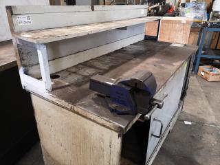 Heavy Duty Steel Topped Workbench