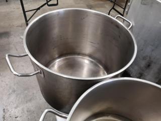 12x Assorted Stainless Steel & Aluminium Large Cooling Pots