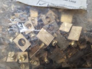 Assorted Brass Terminal Blocks, Nuts, Washers, Bulk Lots