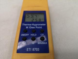 ETI Therma Hygrometer w/ Dew Point 8703 Meter