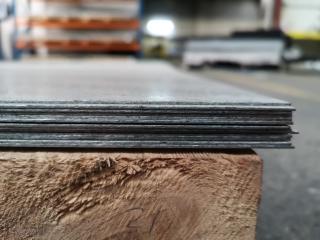 13x Galvanised Steel Sheets, 2440x1220x1.2mm Size