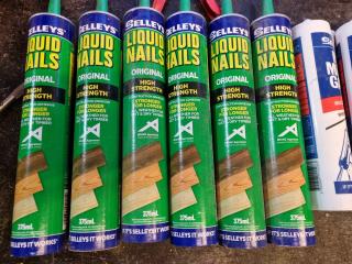 Selleys Liquid Nails & No More Gaps Tubes w/ Applicator Gun