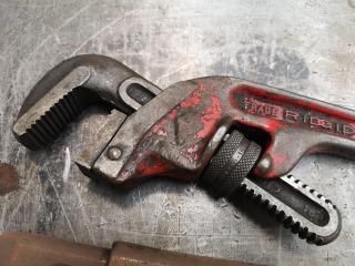 Ridgid E18 Pipe Wrench + 450mm Monkey Wrench