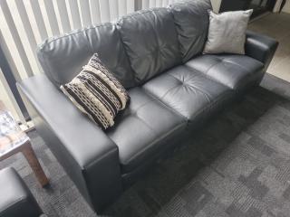 Three Seater Leather Look Couch