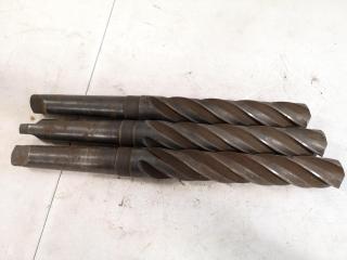 3x Large Morse Tapper End Mills, Imperial Size 1 13/32