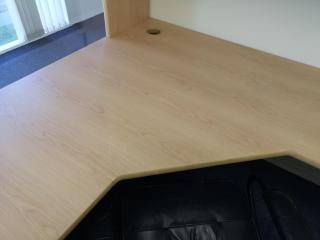 Office Corner L-Shaped Desk Workstation w/ Shelf Unit
