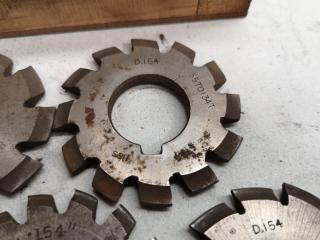 13x Assorted Involute Gear Mill Cutters