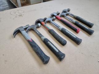 Assortment of 7 Claw Hammers
