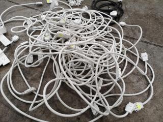 Assorted Electrical Cabling, Outlets, Multiboards for Office Workstation Desks